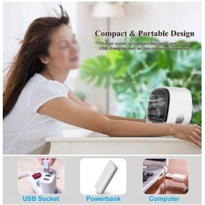 Mini Air Cooler USB Klimaanlage Luftkühler Ventilator LED tragbar