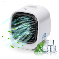 Mini Air Cooler USB Klimaanlage Luftkühler Ventilator LED tragbar