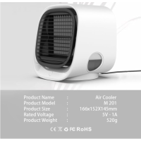Mini Air Cooler USB Klimaanlage Luftkühler Ventilator LED tragbar