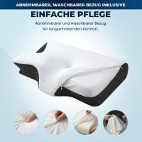 CuroSleep Schlafkissen Orthopädisch Nackenstützkissen Soft Black Komfort
