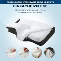 CuroSleep Schlafkissen Orthopädisch Nackenstützkissen Soft Black Komfort