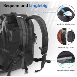 FITFORT FS01 Fahrradtasche Gepäckträger Schwarz Dunkel Grau Auswahl