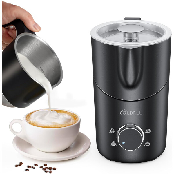 COLDFILL Milchaufschäumer elektrisch 8in1 Induktion Edelstahl 400ml