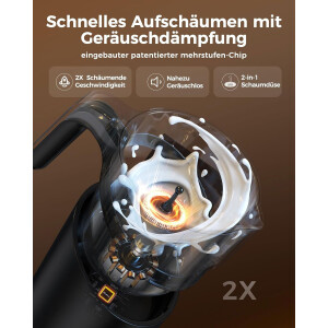 COLDFILL Milchaufschäumer elektrisch 8in1 Induktion Edelstahl 400ml