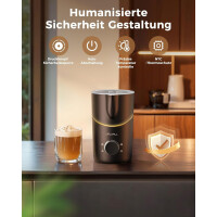 COLDFILL Milchaufschäumer elektrisch 8in1 Induktion Edelstahl 400ml