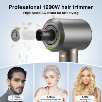 YEDI Ionen Haartrockner GL-92122 1600W Violett Grau Grün Diffusor