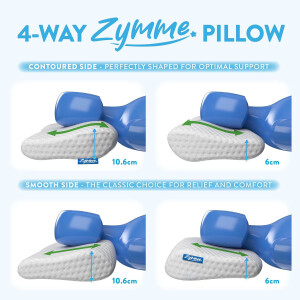 Zymme Memory Foam Nackenkissen 57x33x11 Ergonomisch Weiß