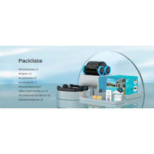 Winny 800 Poolroboter Akku Pool Cleaner WLAN App bis 180 Min 100m²