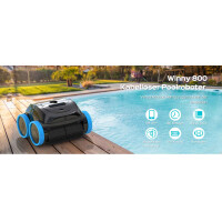 Winny 800 Poolroboter Akku Pool Cleaner WLAN App bis 180 Min 100m²