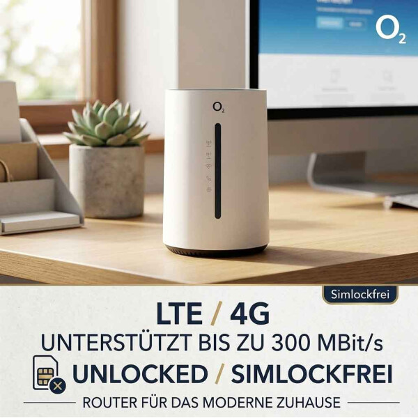 O2 HomeSpot LTE Router 4G WLAN SIMlockfrei Bis 300MBit/s Wifi Router Hotspot