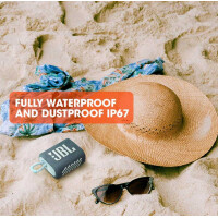JBL GO 3 Bluetooth Lautsprecher Blau Wasserfest Tragbar Bis 5h Akku