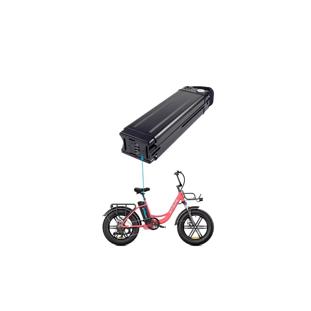 AKJA E-Bike Akku 24V 10Ah Silberfisch Ak box