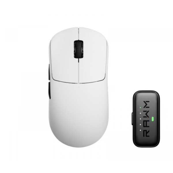 RAWM Leviathan V4 Dual 8K Wireless Gaming Maus PAW3950 Weiß