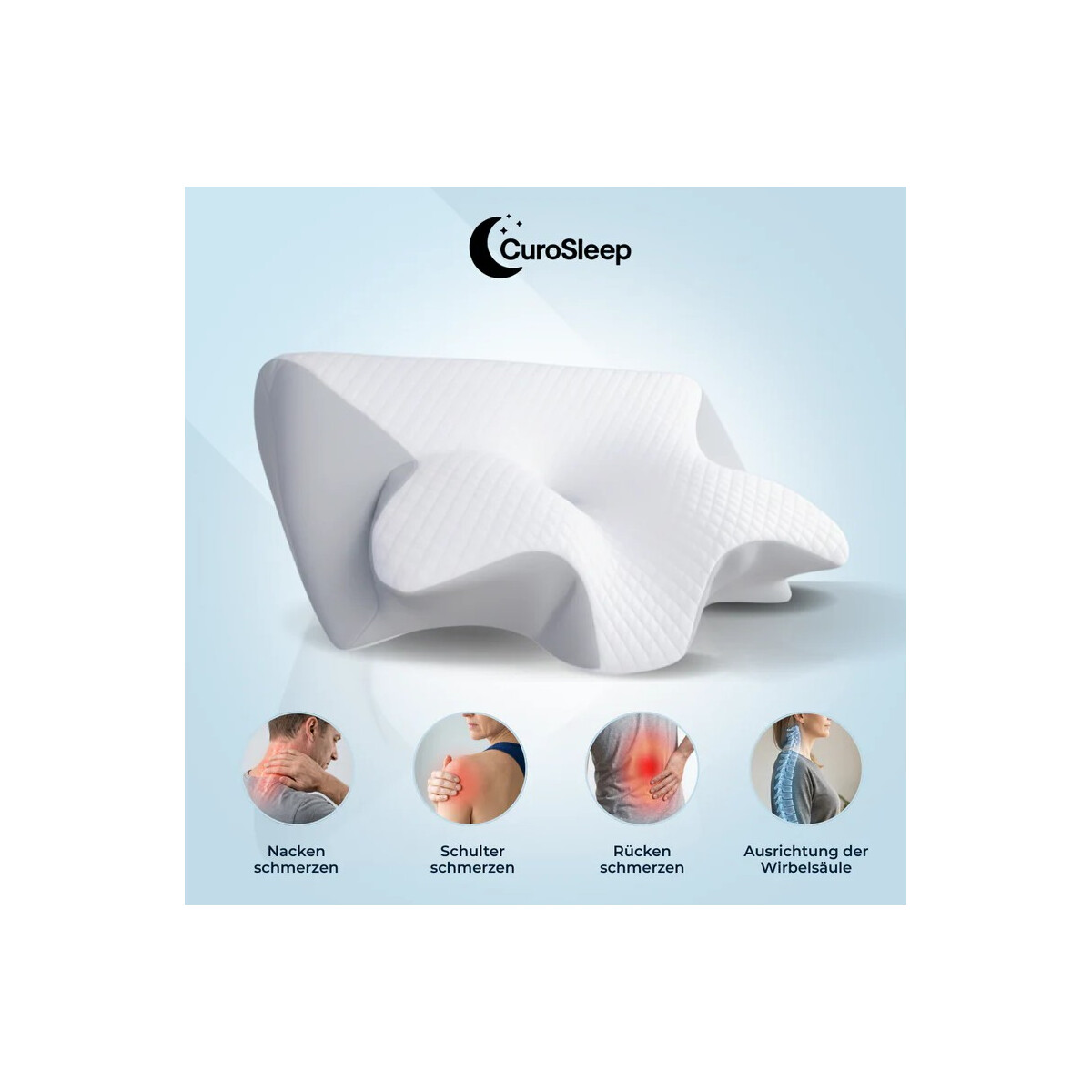 CuroSleep Schlafkissen Orthopädisch Nackenstützkis