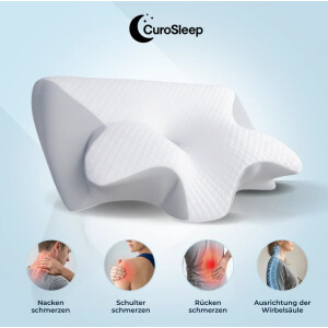 CuroSleep Schlafkissen Orthopädisch Nackenstützkissen Hard Grey Komfort