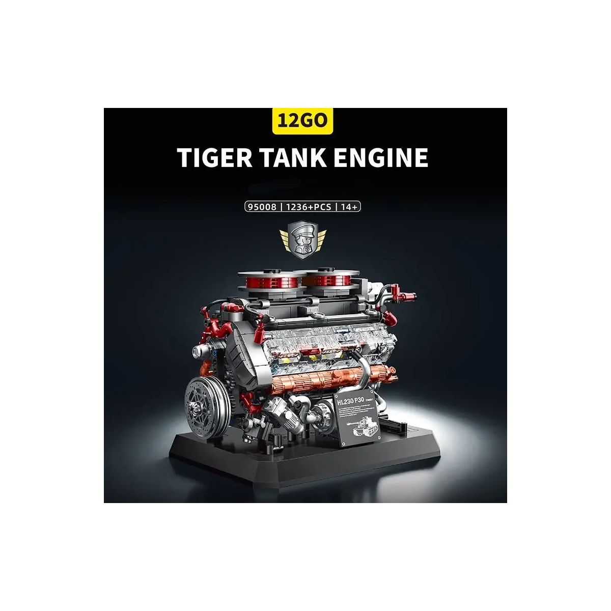12GO 95008 Tiger Panzer Klemmbausteine Militär Modell 1