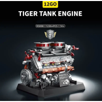 12GO 95008 Tiger Panzer Klemmbausteine Militär Modell 1236 Teile