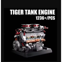 12GO 95008 Tiger Panzer Klemmbausteine Militär Modell 1236 Teile