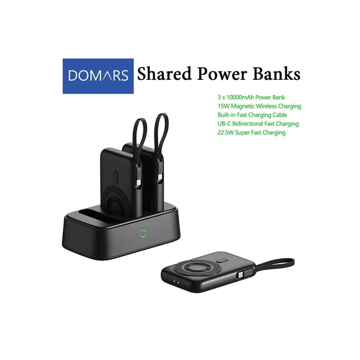 DOMARS MagSafe Powerbank 10000mAh 15W Wireless Apple Watch U
