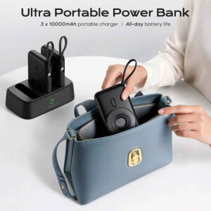 DOMARS MagSafe Powerbank 10000mAh 15W Wireless Apple Watch USB-C Schwarz