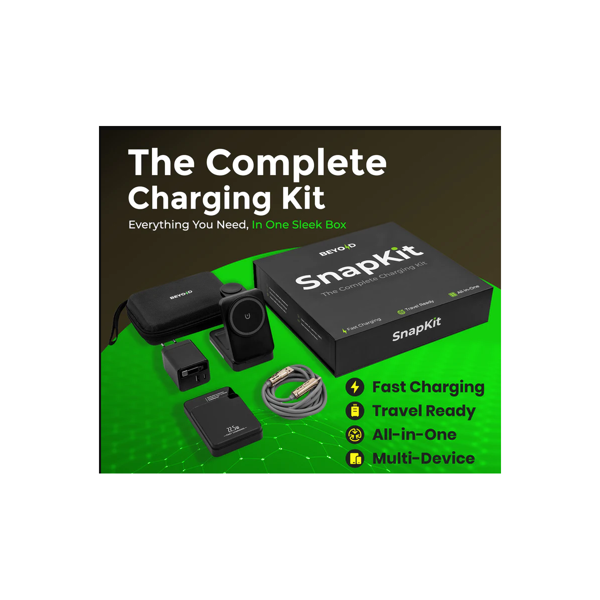 SnapKit Ladekit 3in1 Wireless Ladeger&au box