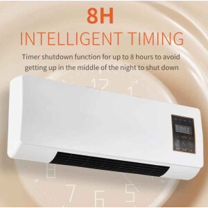 Wand Heizlüfter 1800W Ventilator 220V Timer Fernbedienung Heizgerät
