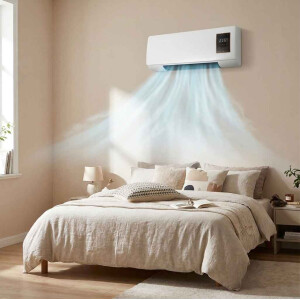 Wand Heizlüfter 1800W Ventilator 220V Timer Fernbedienung Heizgerät