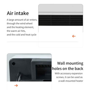 Wand Heizlüfter 1800W Ventilator 220V Timer Fernbedienung Heizgerät