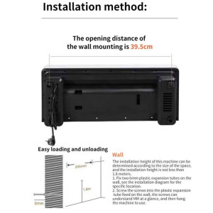 Wand Heizlüfter 1800W Ventilator 220V Timer Fernbedienung Heizgerät