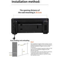 Wand Heizlüfter 1800W Ventilator 220V Timer Fernbedienung Heizgerät
