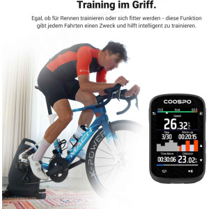 CooSpo CS600 GPS Fahrradcomputer Touchscreen Bluetooth ANT+ Navigation