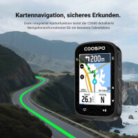 CooSpo CS600 GPS Fahrradcomputer Touchscreen Bluetooth ANT+ Navigation