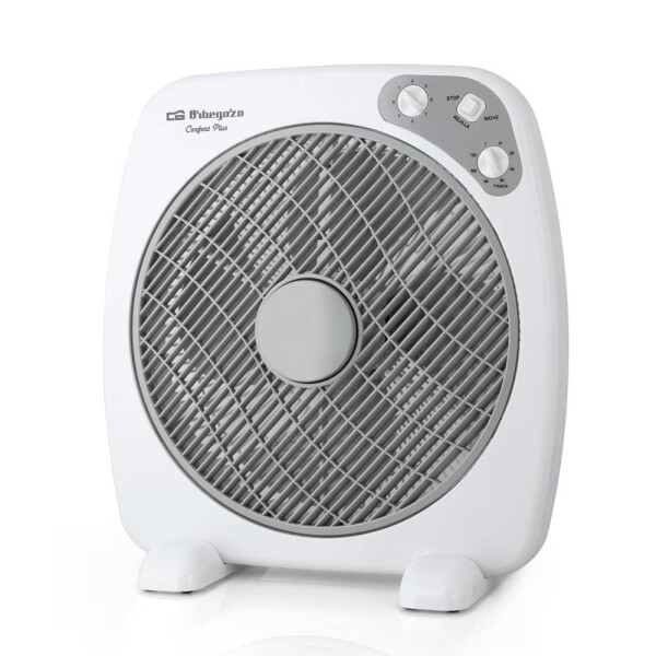 Box Ventilator 40cm 60W 3 Stufen Timer Oszillierend Bodenventilator Weiß