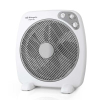 Box Ventilator 40cm 60W 3 Stufen Timer Oszillierend Bodenventilator Weiß