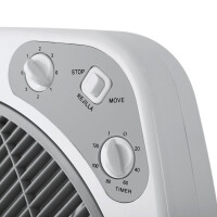 Box Ventilator 40cm 60W 3 Stufen Timer Oszillierend Bodenventilator Weiß