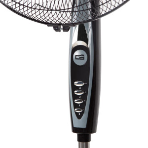 Standventilator 40cm 50W Höhenverstellbar Oszillierend 3 Stufen Schwarz