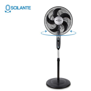 Standventilator 40cm 60W 5 Flügel Höhenverstellbar Oszillation Weiß