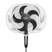 Standventilator 40cm 60W Fernbedienung Timer Leise Oszillierend 3 Modi Schwarz