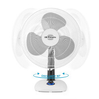 Tischventilator 40cm 50W Leise Oszillierend 3 Stufen Schwenkbar