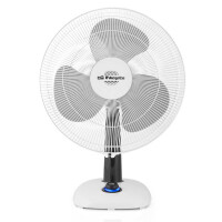 Tischventilator 30cm 40W Oszillierend Leise 3 Stufen Ventilator Weiß