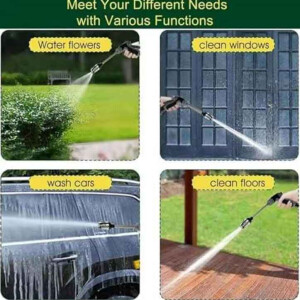 Hochdruck Sprühlanze für Gartenschlauch Wasserstrahl Reinigung Metall