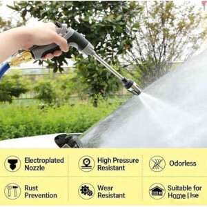 Hochdruck Sprühlanze für Gartenschlauch Wasserstrahl Reinigung Metall