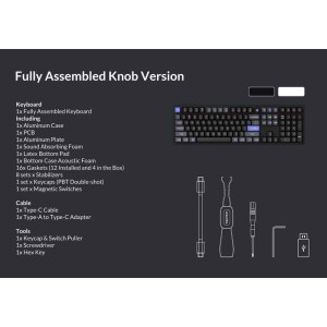 Gaming Tastatur QWERTY Russisch 108 Tasten Magnetisch 8K RGB USB-C