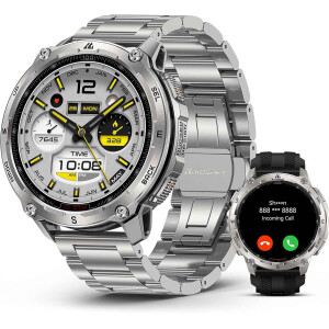 KOSPET TANK T3 Smartwatch Silber Herren Bluetooth Telefonie AMOLED