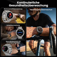 KOSPET TANK T3 Smartwatch Silber Herren Bluetooth Telefonie AMOLED