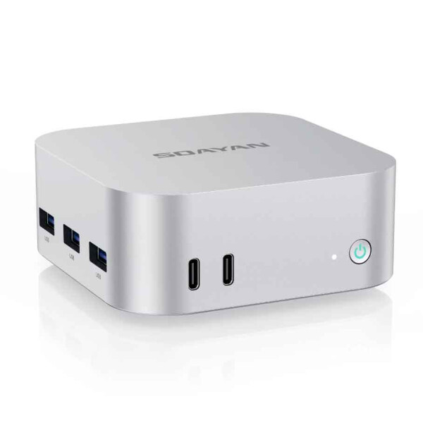 SOAYAN MN-N5 Mini PC Intel N150 12GB RAM 256GB SSD WLAN LAN Silber