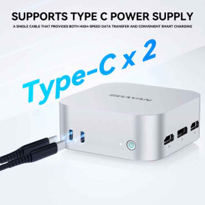SOAYAN MN-N5 Mini PC Intel N150 12GB RAM 256GB SSD WLAN LAN Silber