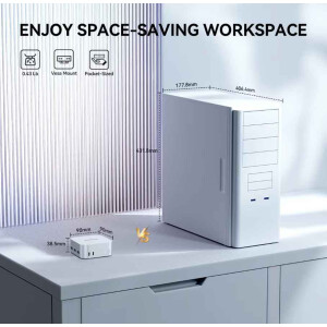 SOAYAN MN-N5 Mini PC Intel N150 12GB RAM 256GB SSD WLAN LAN Silber