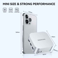 SOAYAN MN-N5 Mini PC Intel N150 12GB RAM 256GB SSD WLAN LAN Silber