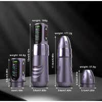 Kabellose Tattoo Maschine 4,0mm 1800mAh Pen 2 Akkus Kernloser Motor Grün